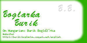 boglarka burik business card